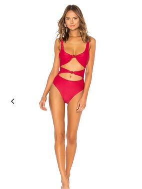 Tularosa Merra One Piece Swimsuit Burgundy Size S NWOT